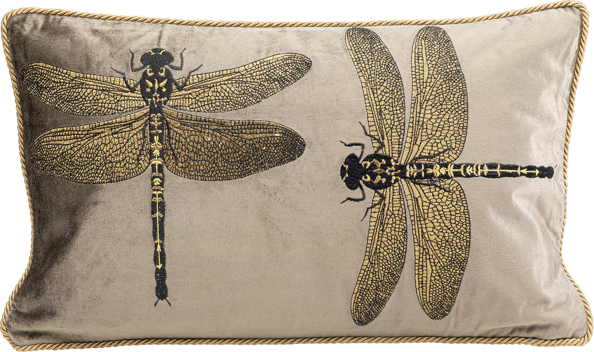 Kissen Glitter Dragonfly Braun 50x30cm – Grafik-1.