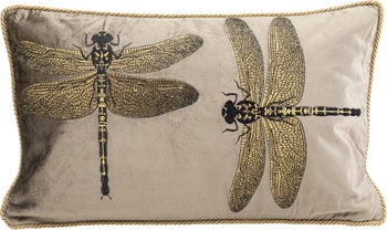 Kissen Glitter Dragonfly Braun 50x30cm – Grafik-1.