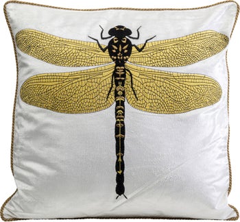Produkt: Kissen Glitter Dragonfly Weiß 40x40cm.
