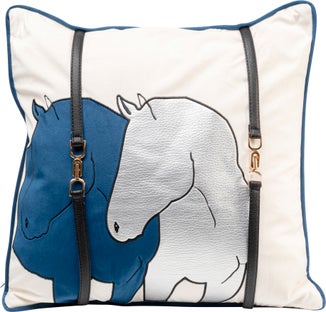 Kissen Horse Date Blau 45x45cm – Grafik-1.