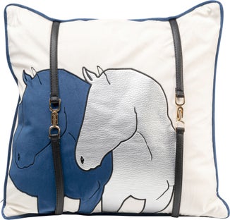 Kissen Horse Date Blau 45x45cm – Grafik-1.