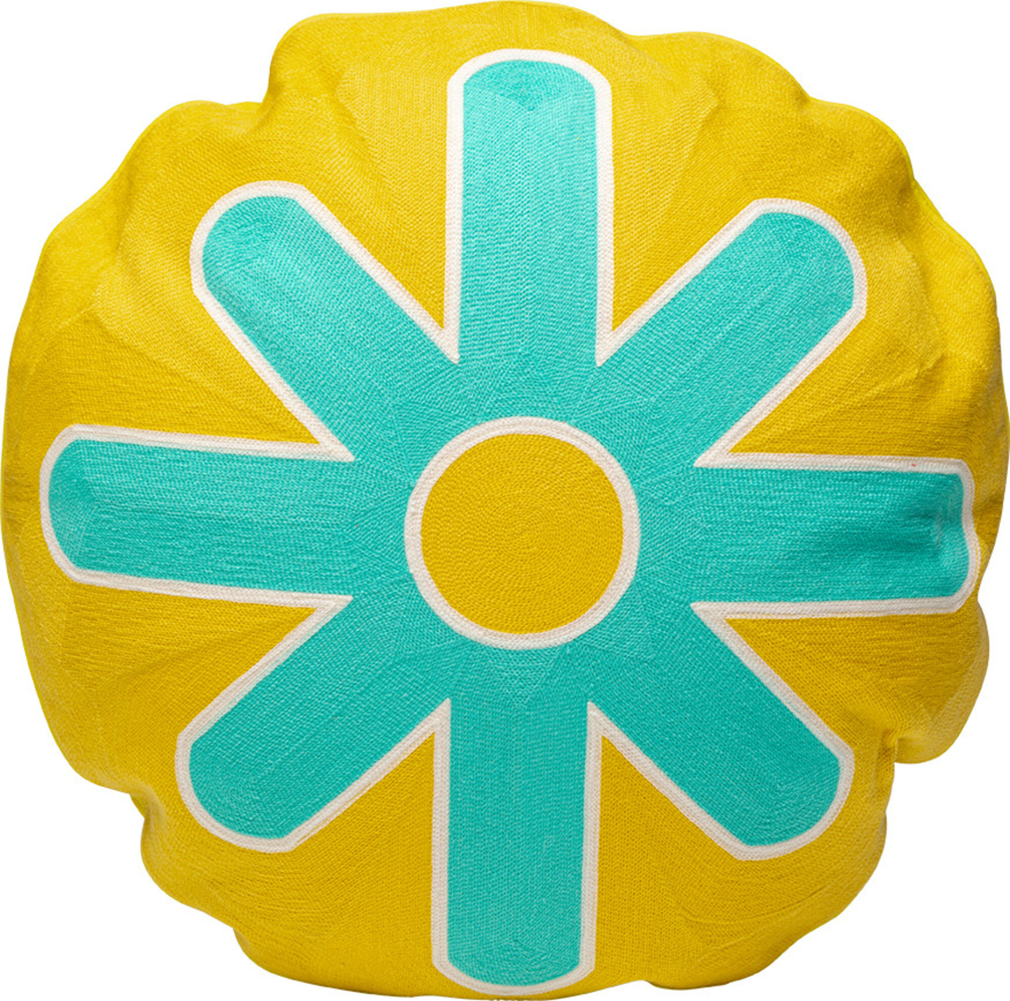 Kissen Icon Sun Türkis Ø50cm