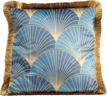 Kissen Leaves Fringe 45x45cm – Grafik-1.