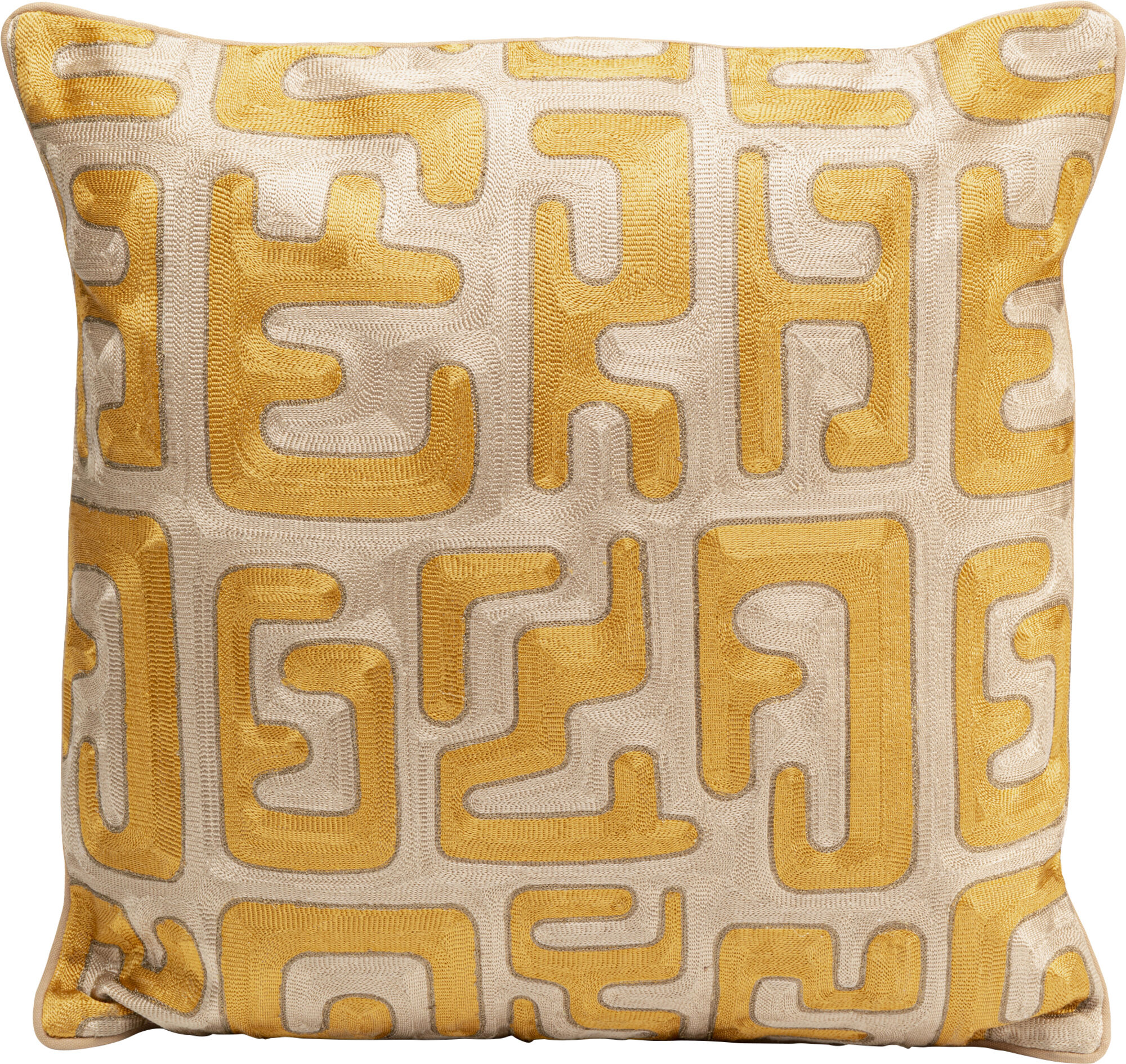 Kissen Meander Gold 50x50cm – Grafik-1.