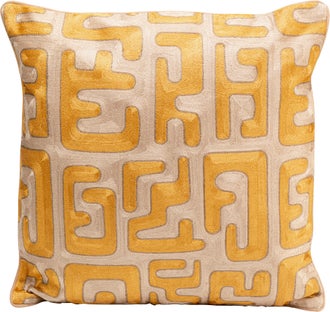 Kissen Meander Gold 50x50cm – Grafik-1.
