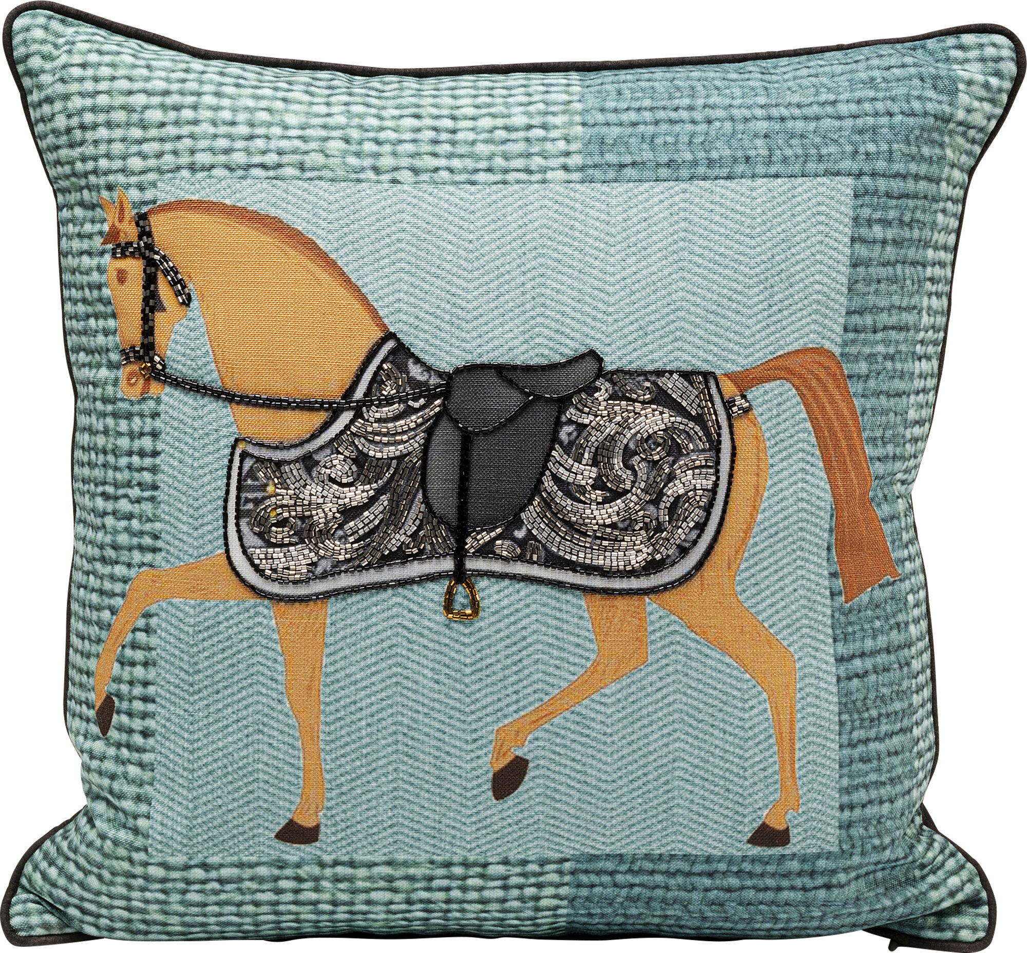 Kissen Show Horse Plaid 45x45cm – Grafik-1.