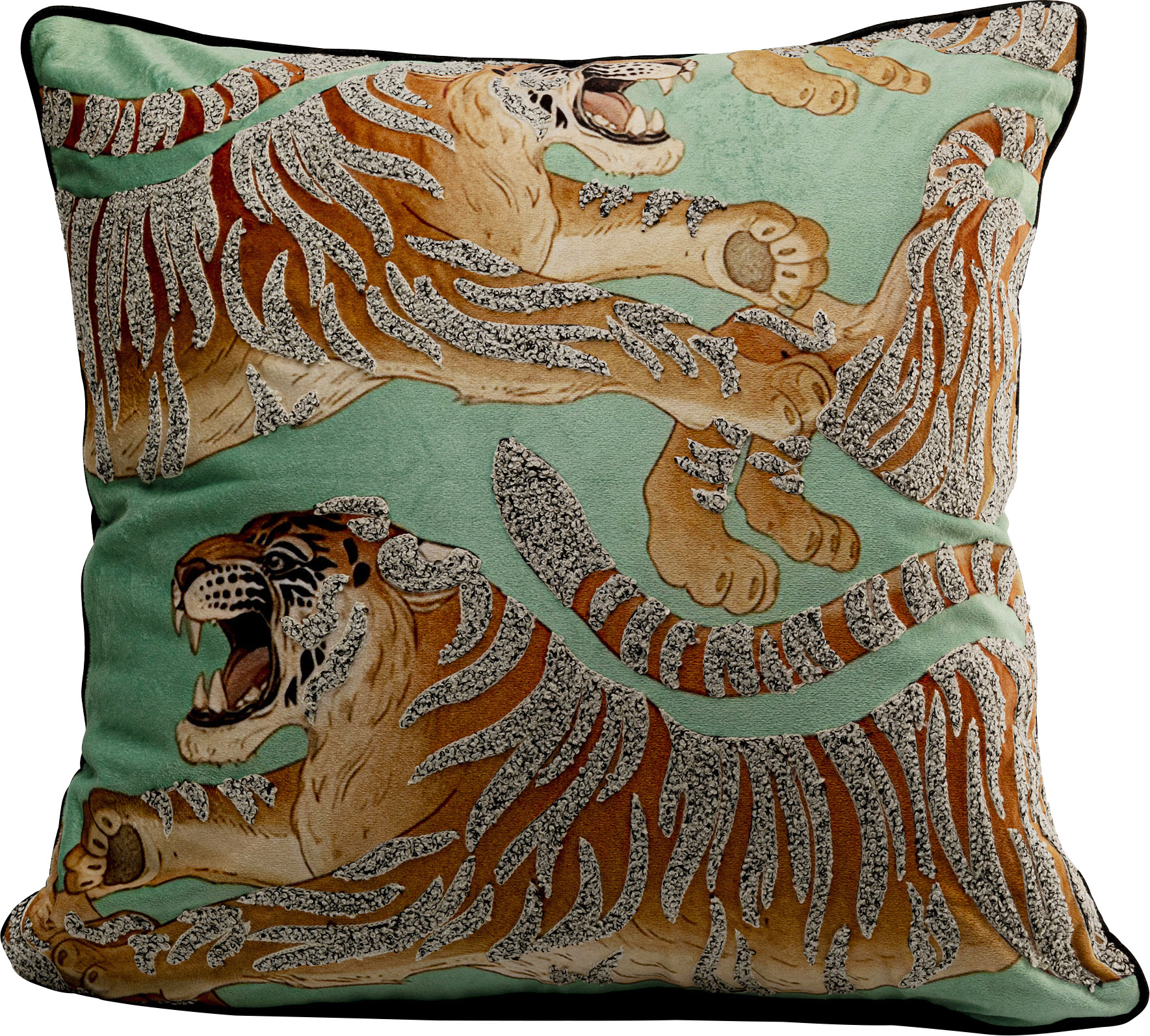 Kissen Tiger Love Mint 45x45cm