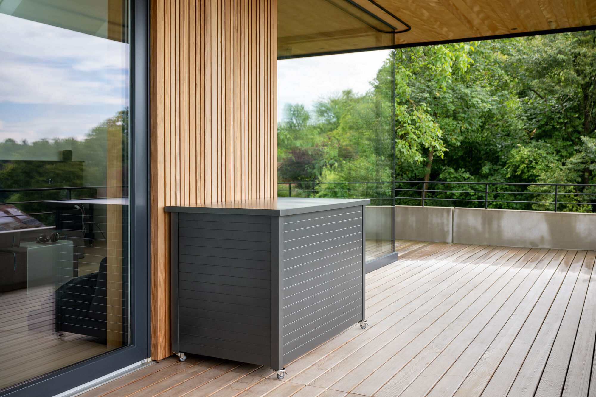 Kissenbox GILBERT 140x76x91 cm Alu anthrazit – Grafik-1.