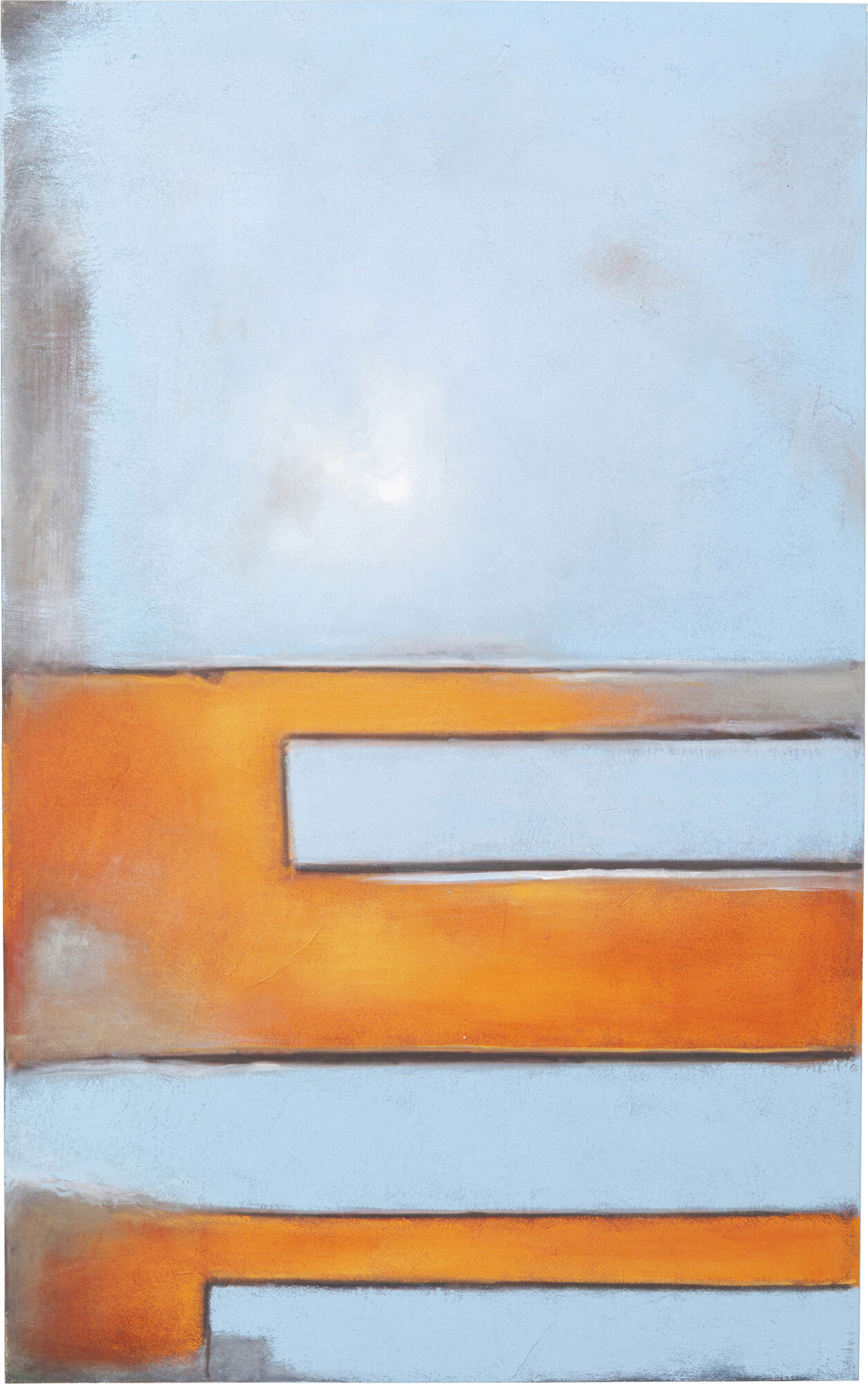 Leinwandbild Aqua Blau 100x160cm - Einzelstück – Grafik-1.