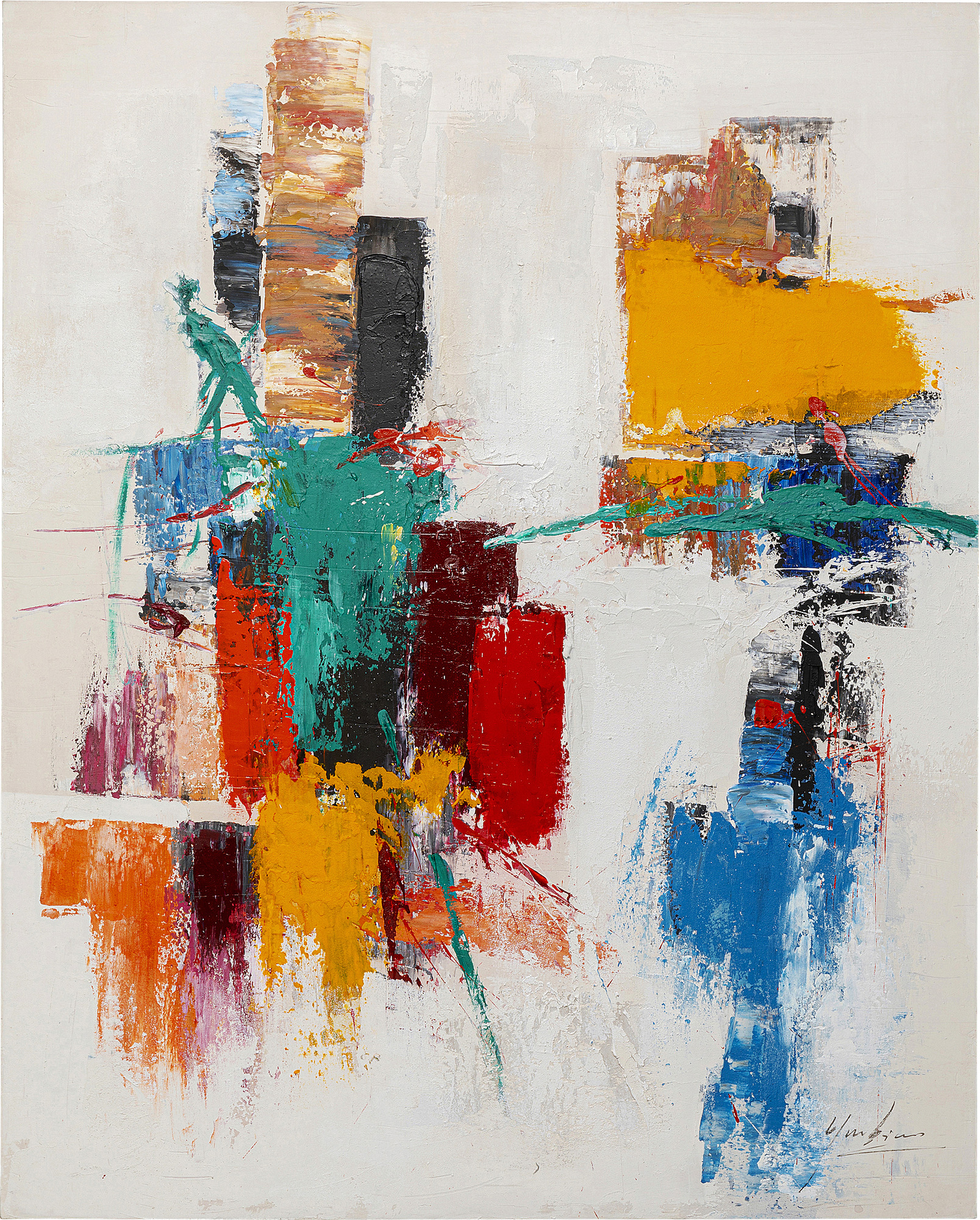 Leinwandbild Be Happy 150x120cm