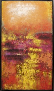 Leinwandbild Jardin Rot 125x215cm – Grafik-1.