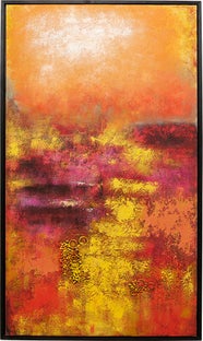 Leinwandbild Jardin Rot 125x215cm – Grafik-1.