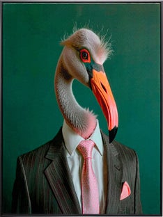 Leinwandbild Mister Flamingo 45x60cm – Grafik-1.