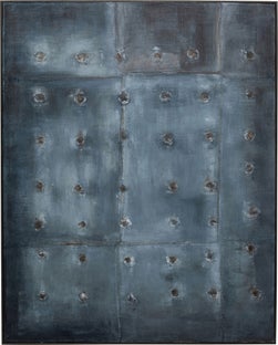 Leinwandbild Moody Blau 150x120cm – Grafik-1.