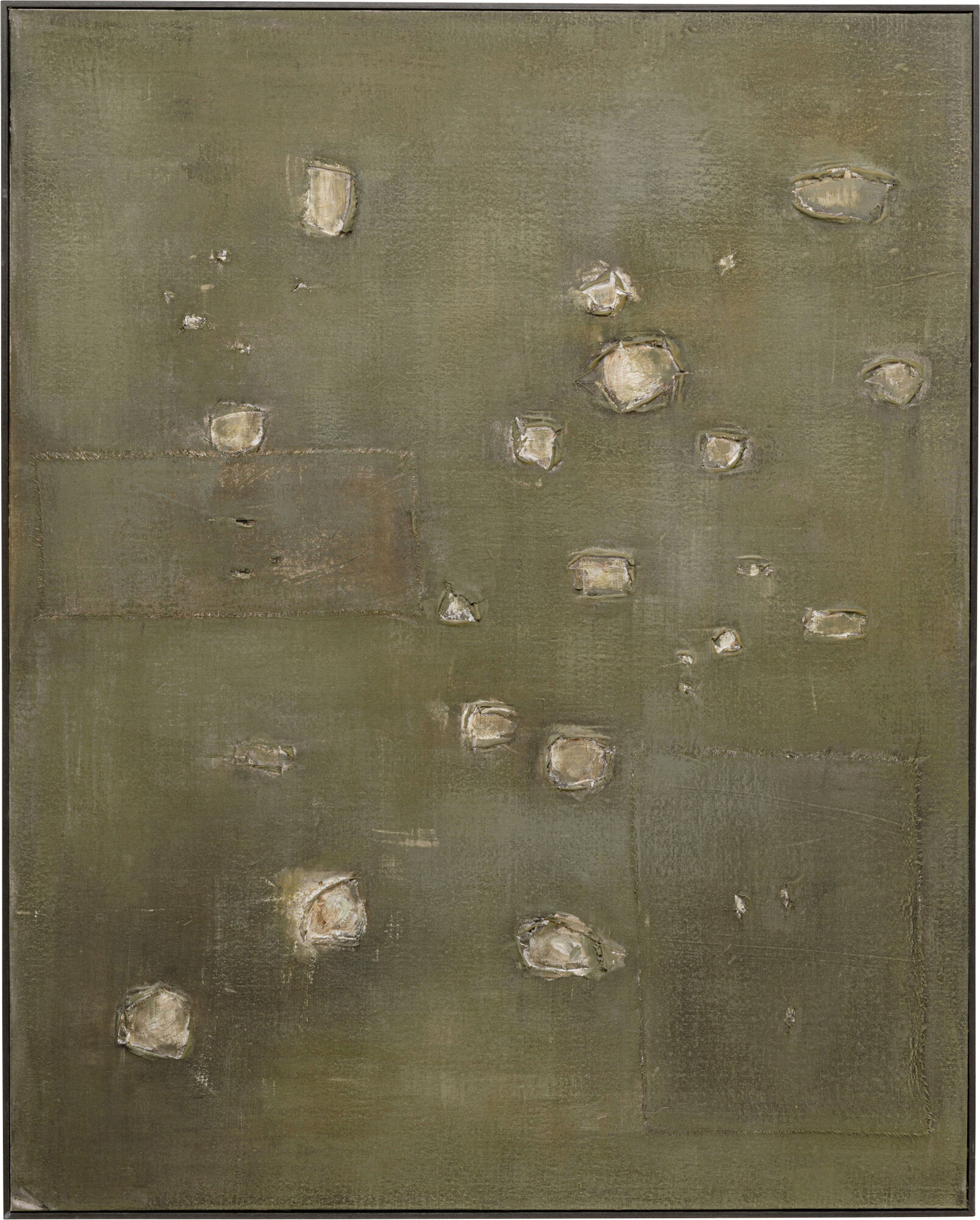 Leinwandbild Moody Grün 150x120cm – Grafik-1.