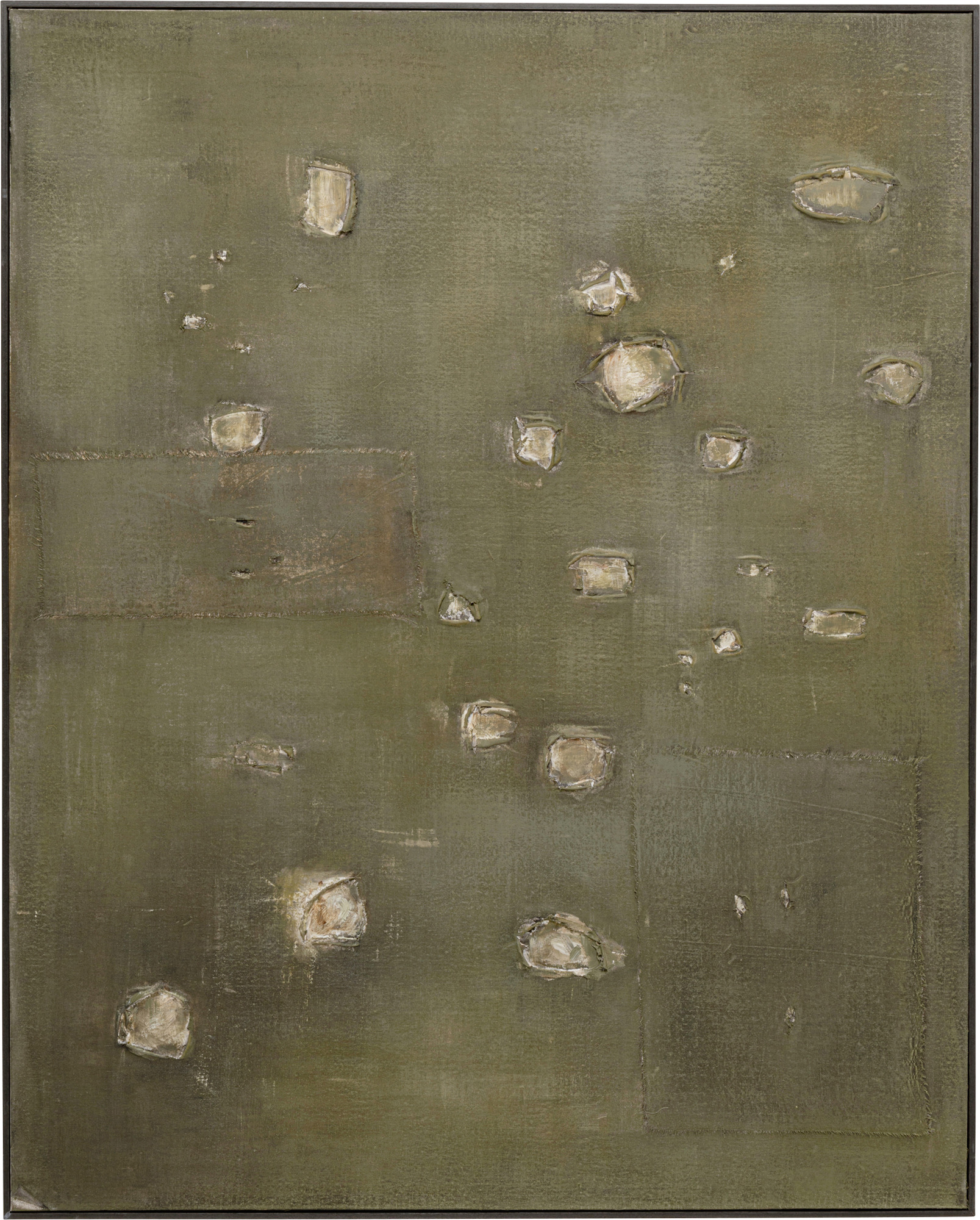 Leinwandbild Moody Grün 150x120cm