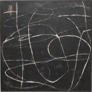 Leinwandbild Sketch Schwarz 120x120cm – Grafik-1.