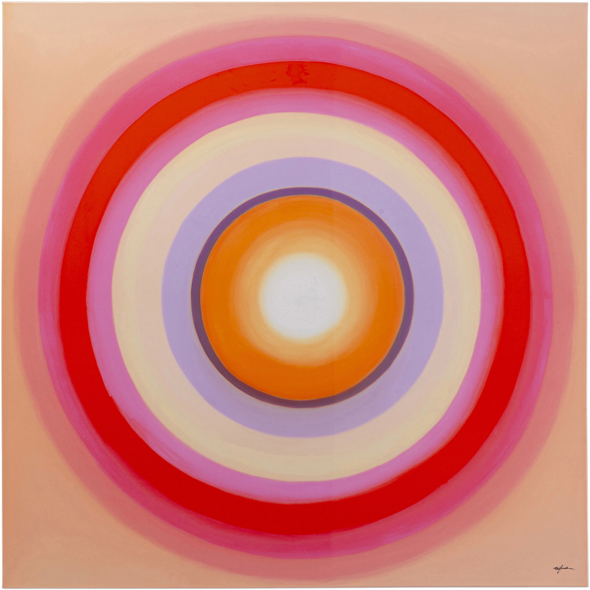 Leinwandbild Tendency Circle Pink 120x120cm – Grafik-1.