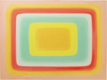 Leinwandbild Tendency Gelb 120x160cm – Grafik-1.