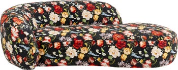 Recamiere Wonder Flowers Schwarz 200cm - Einzelstück – Grafik-1.