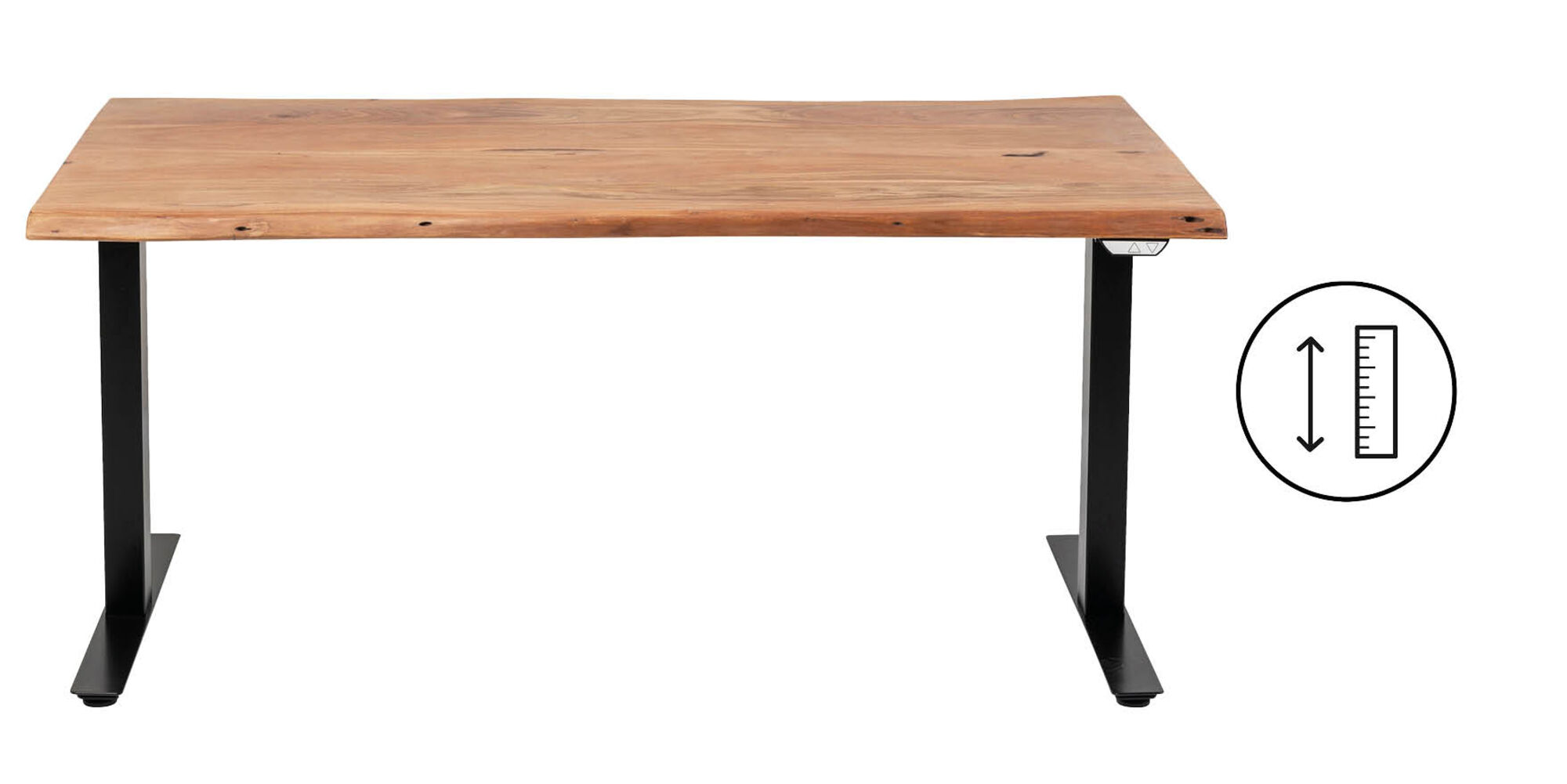 Schreibtisch Office Harmony Schwarz 160x80 – Grafik-1.