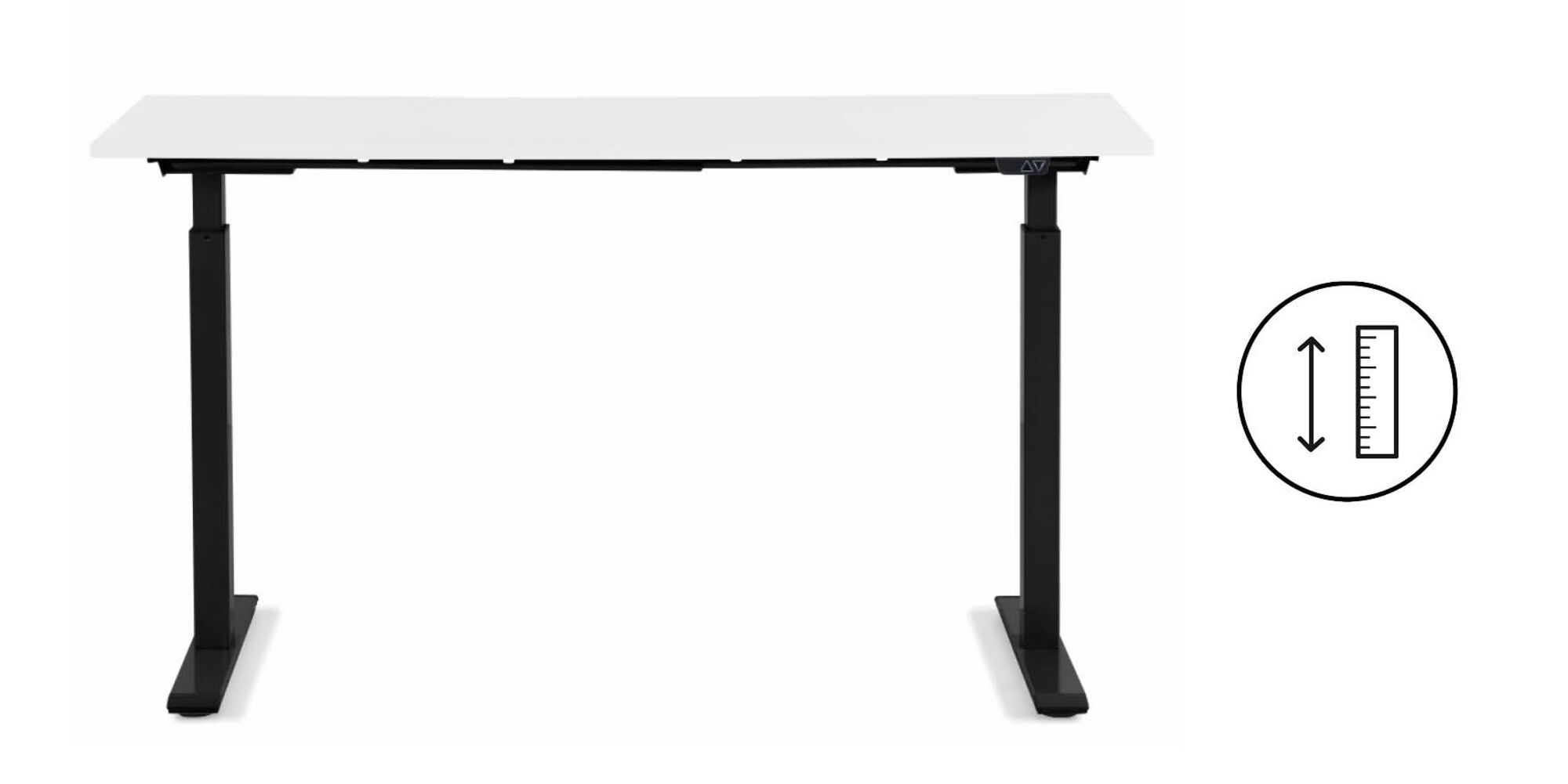 Schreibtisch Office Smart Schwarz Weiß 120x60cm – Grafik-1.