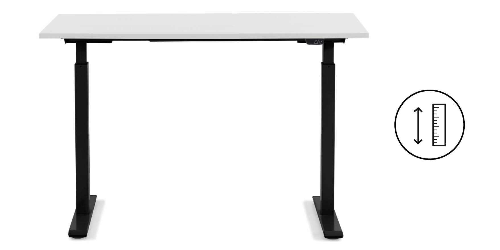 Schreibtisch Office Smart Schwarz Weiß 140x70cm