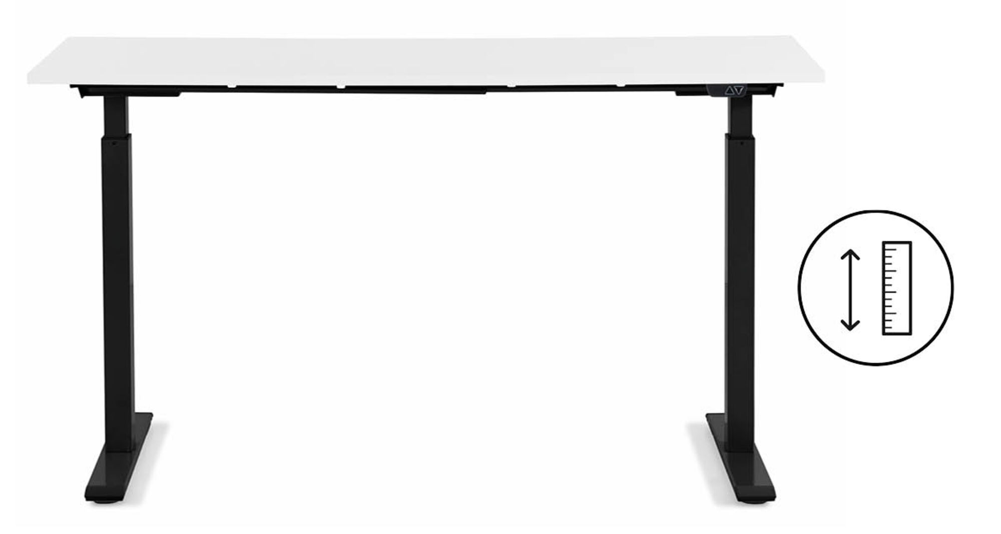 Schreibtisch Office Smart Schwarz Weiß 160x80 – Grafik-1.