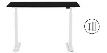 Schreibtisch Office Smart Weiß Schwarz 120x70 – Grafik-1.