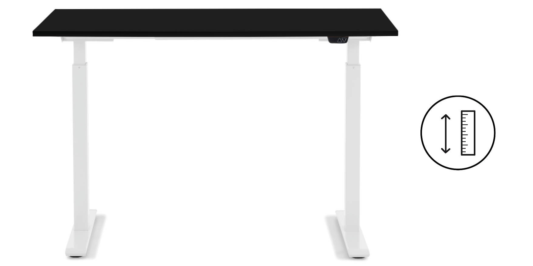 Schreibtisch Office Smart Weiß Schwarz 120x70