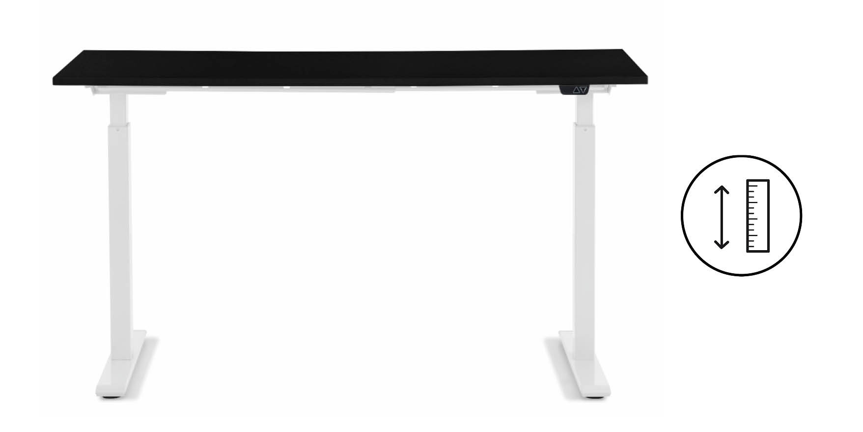 Schreibtisch Office Smart Weiß Schwarz 140x70