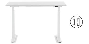 Schreibtisch Office Smart Weiß Weiß 120x60 – Grafik-1.