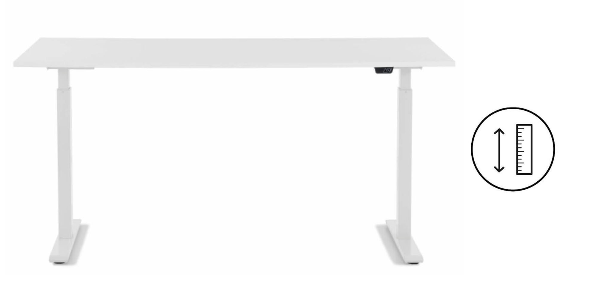 Schreibtisch Office Smart Weiß Weiß 160x80 – Grafik-1.