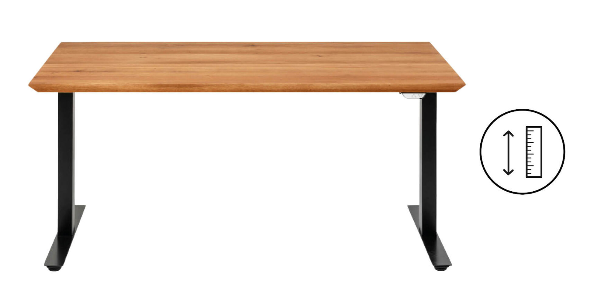 Schreibtisch Office Symphony Eiche Schwarz 160x80 – Grafik-1.