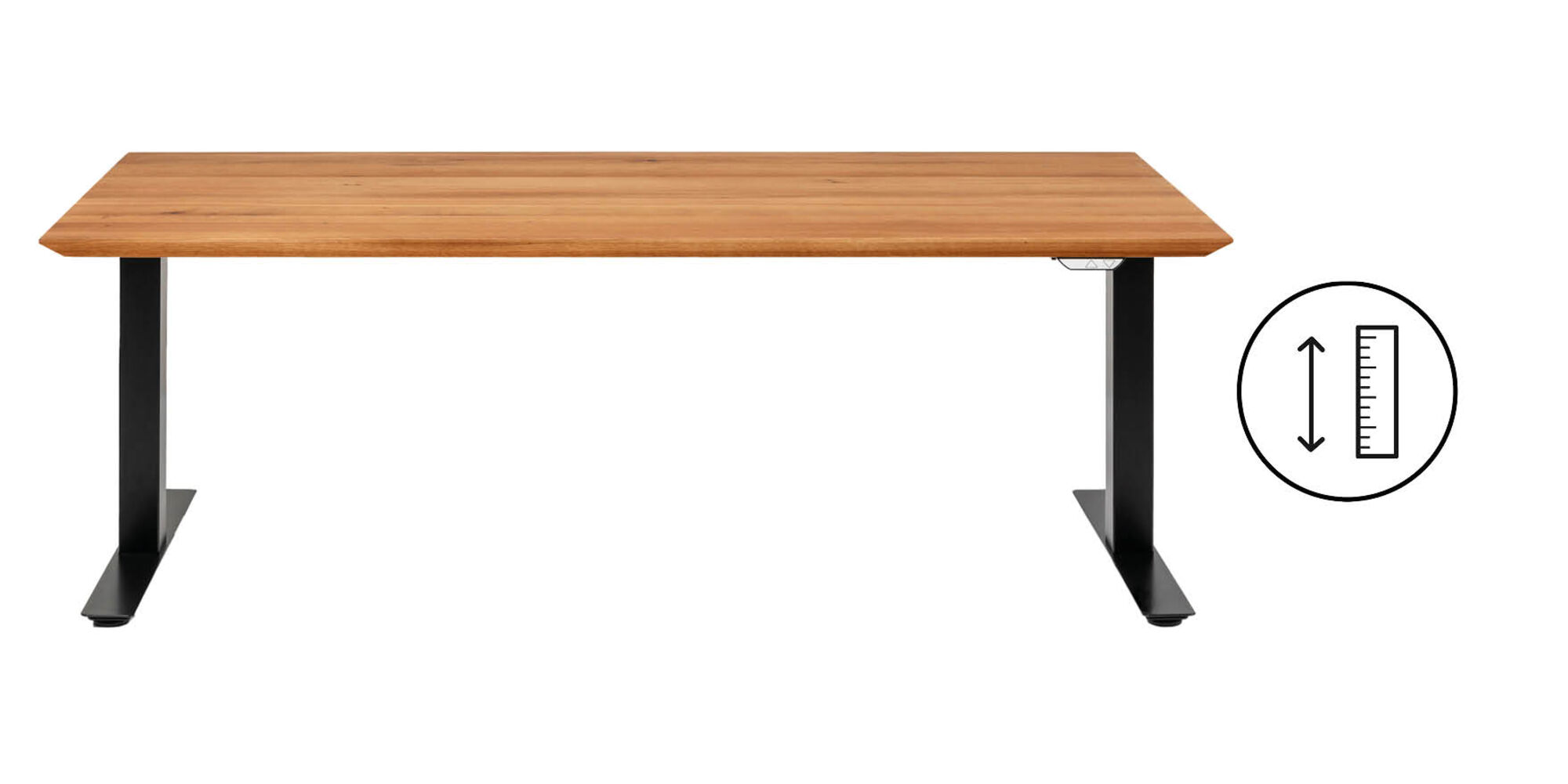 Schreibtisch Office Symphony Eiche Schwarz 200x100 – Grafik-1.