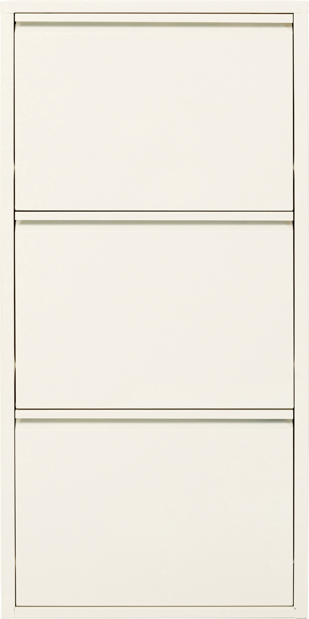KARE DESIGN Caruso Schuhkipper 3 Fächer Beige Stahl 50x103cm