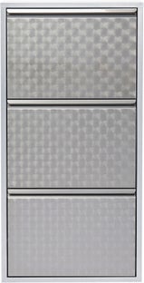 Schuhkipper Caruso 3-er silber/geflext – Grafik-1.