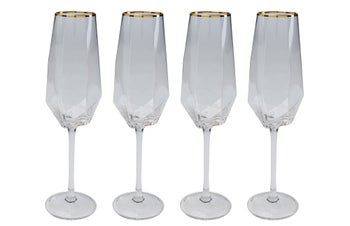 Sektglas Diamond Gold Rim (4/tlg.) – Grafik-1.