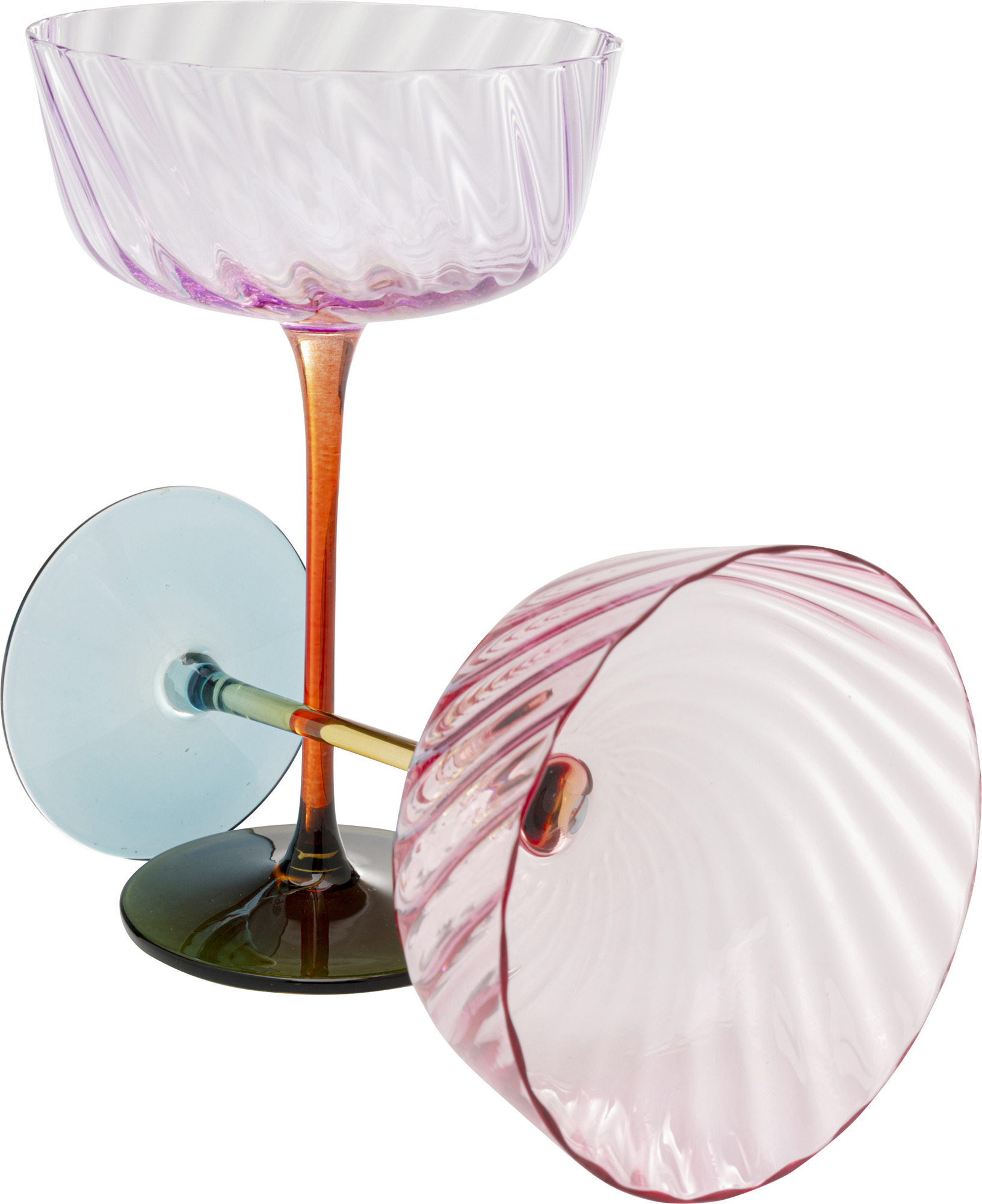 Sektglas Twist 18cm Sortiert