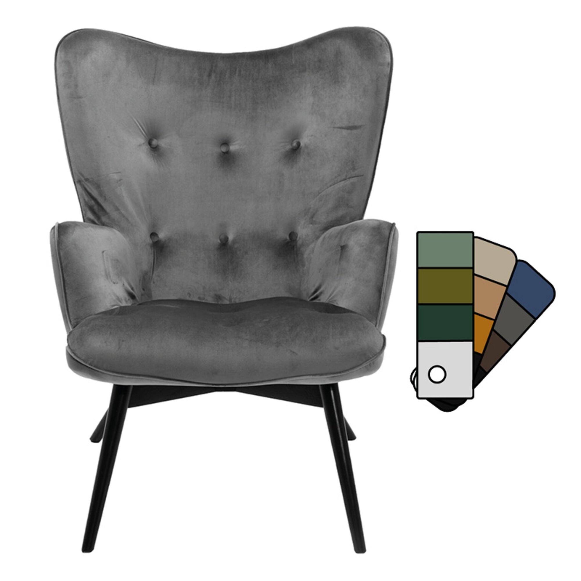 Sessel Black Vicky Kat 1 Individual – Grafik-1.