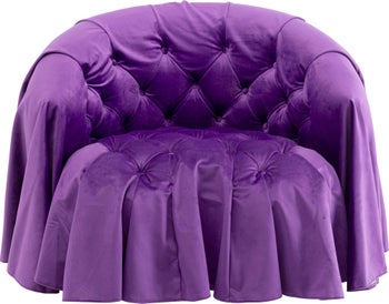 Sessel Drapes Lila - Einzelstück – Grafik-1.