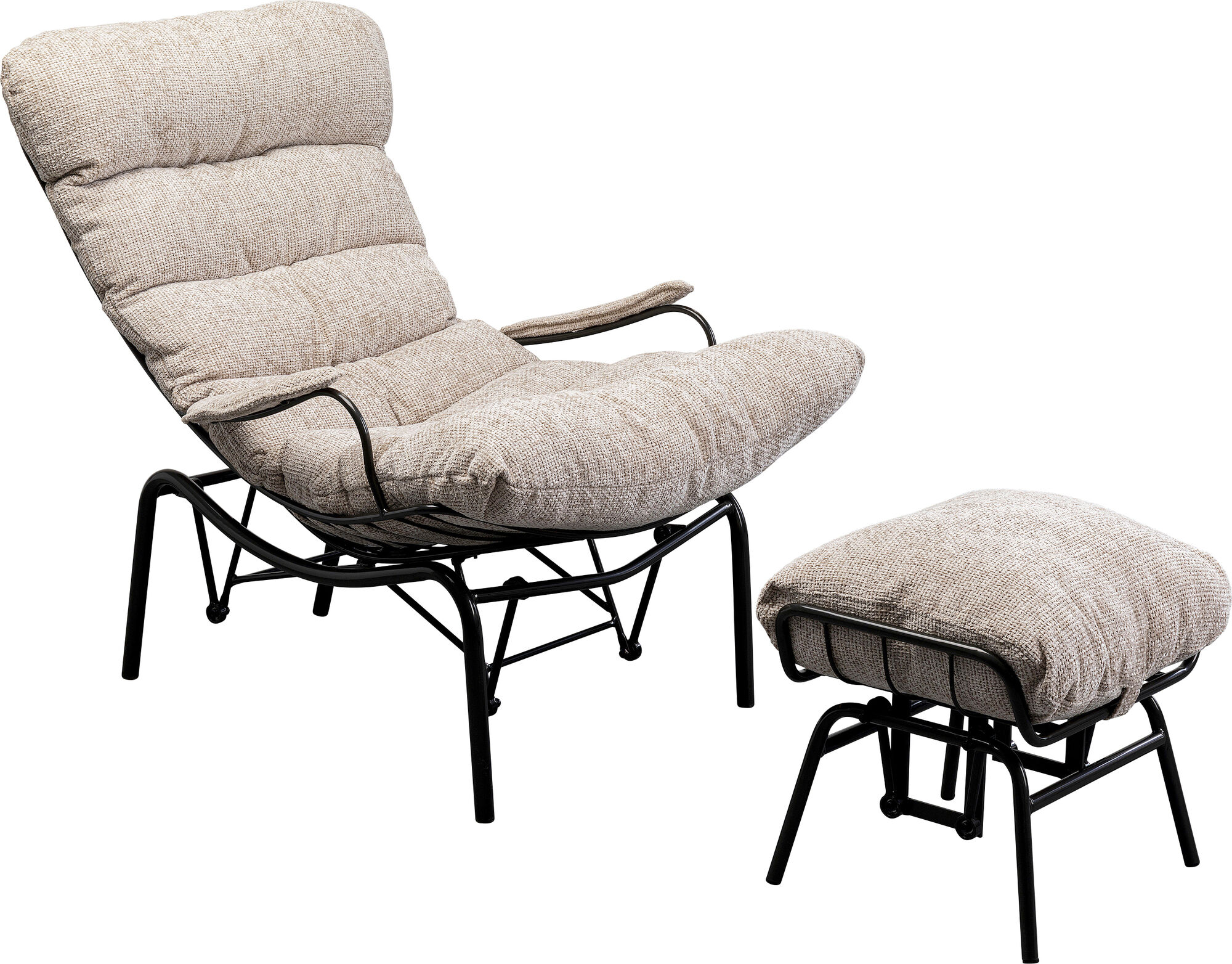 Sessel + Hocker Vienna Swing Beige – Grafik-1.