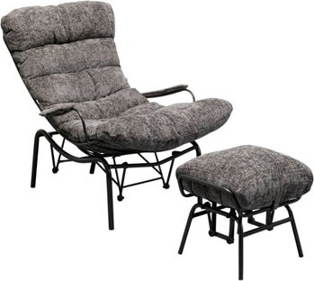 Sessel + Hocker Vienna Swing Grau – Grafik-1.