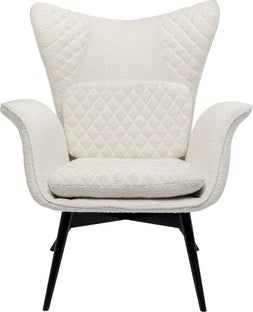 Sessel Tudor Bouclé Creme - Einzelstück – Grafik-1.