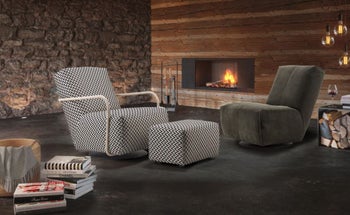 Sessel Twister m. Dreh- u. Schaukelfunktion, Leder – Grafik-1.