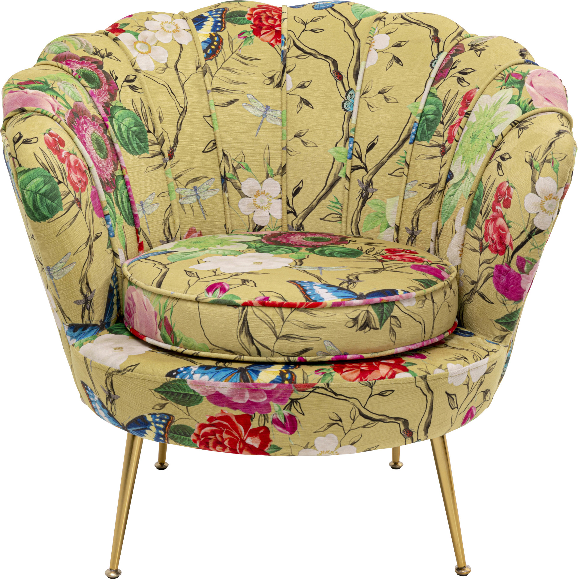 Produkt: Sessel Water Lily Gold Flower Fever Gelb.