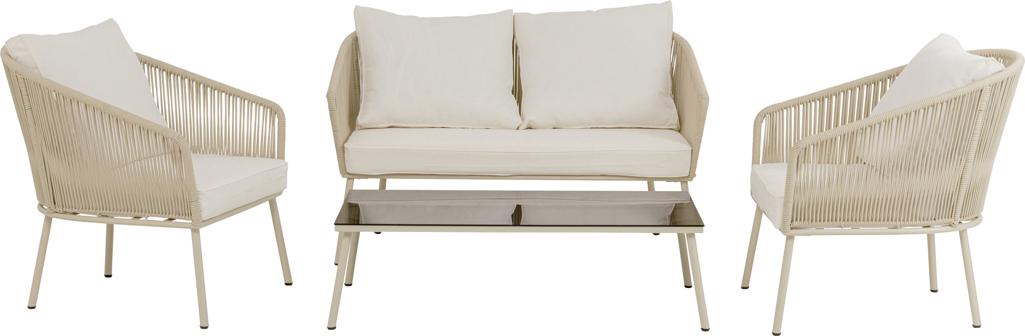 Sitzgruppe Elba Creme Quattro (4/tlg.)