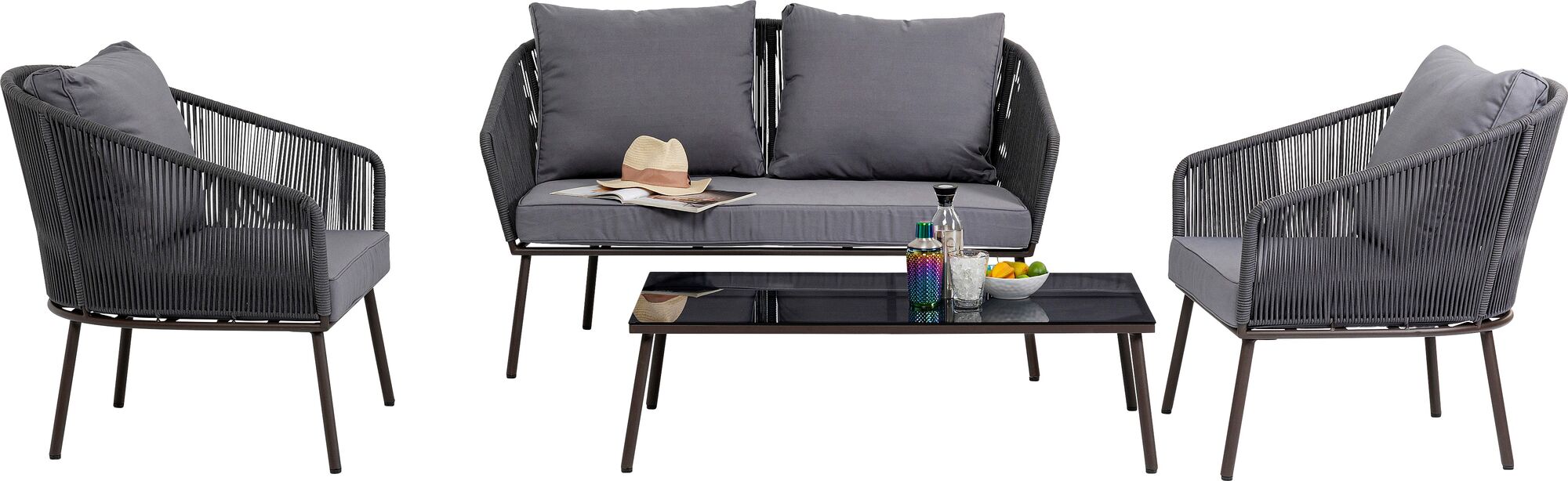 Sitzgruppe Elba Grau Quattro(4/tlg.) – Grafik-1.