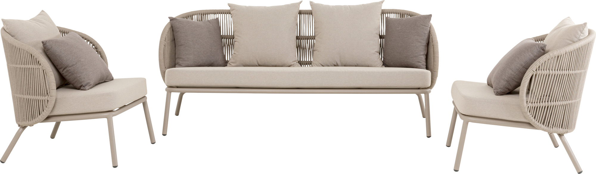 Sitzgruppe Sicily Taupe (3/tlg.)