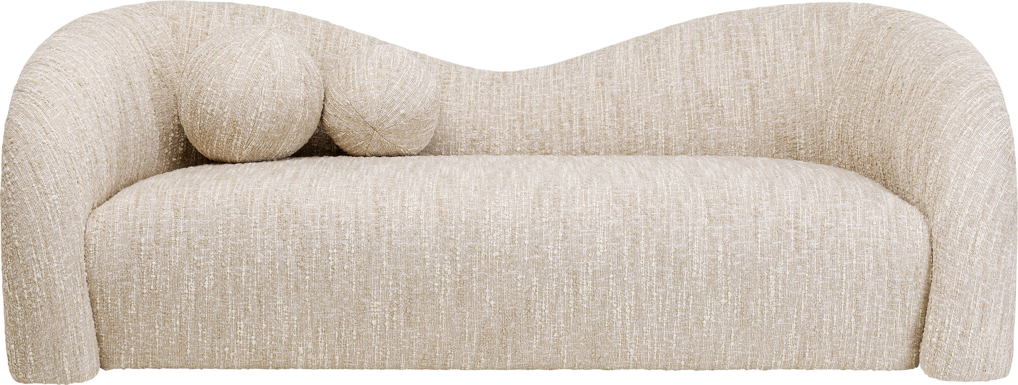 Sofa 2-Sitzer Livia Melange Creme 201cm – Grafik-1.